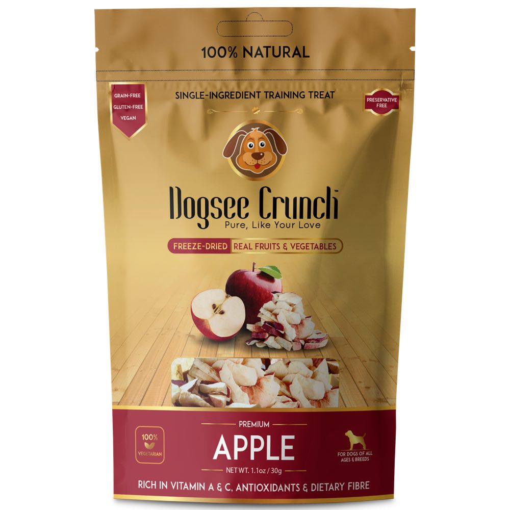 4 FOR $13: Dogsee Crunch Apple Freeze-Dried Dog Treats 10g
