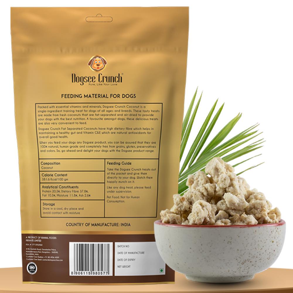 4 FOR $13: Dogsee Crunch Coconut Grain-Free Dog Treats 50g