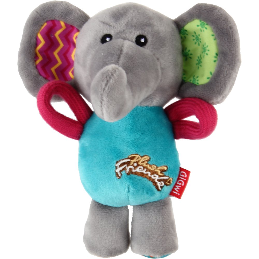 GiGwi Plush Friendz Tug Dog Toy (Elephant)