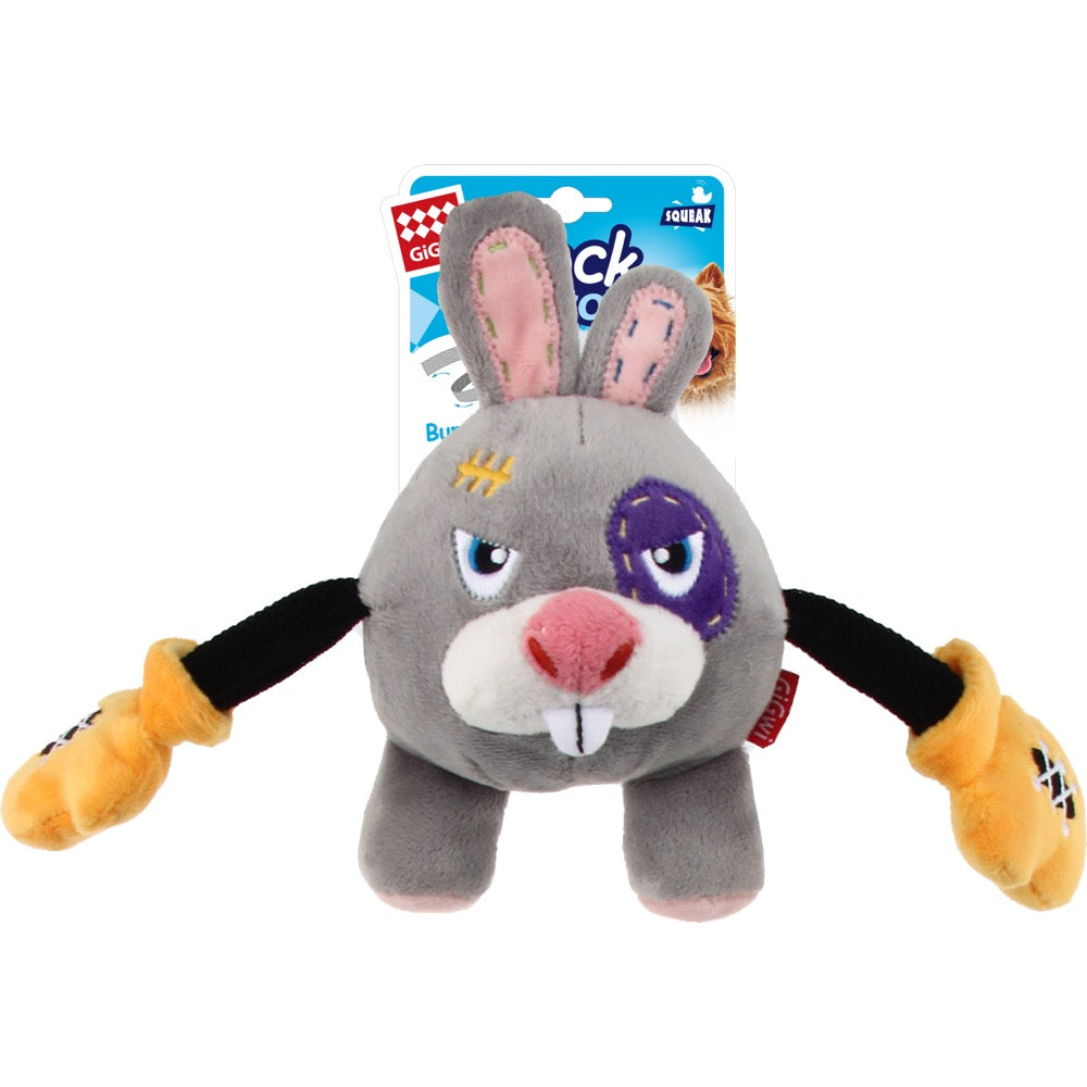 GiGwi Rock Zoo Bungee Plush Dog Toy (Rabbit)