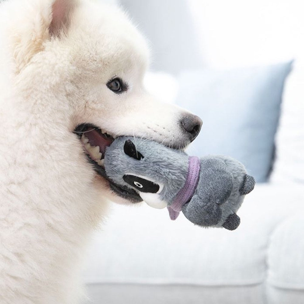 GiGwi Shaking Fun 2-In-1 Plush Dog Toy (Raccoon)