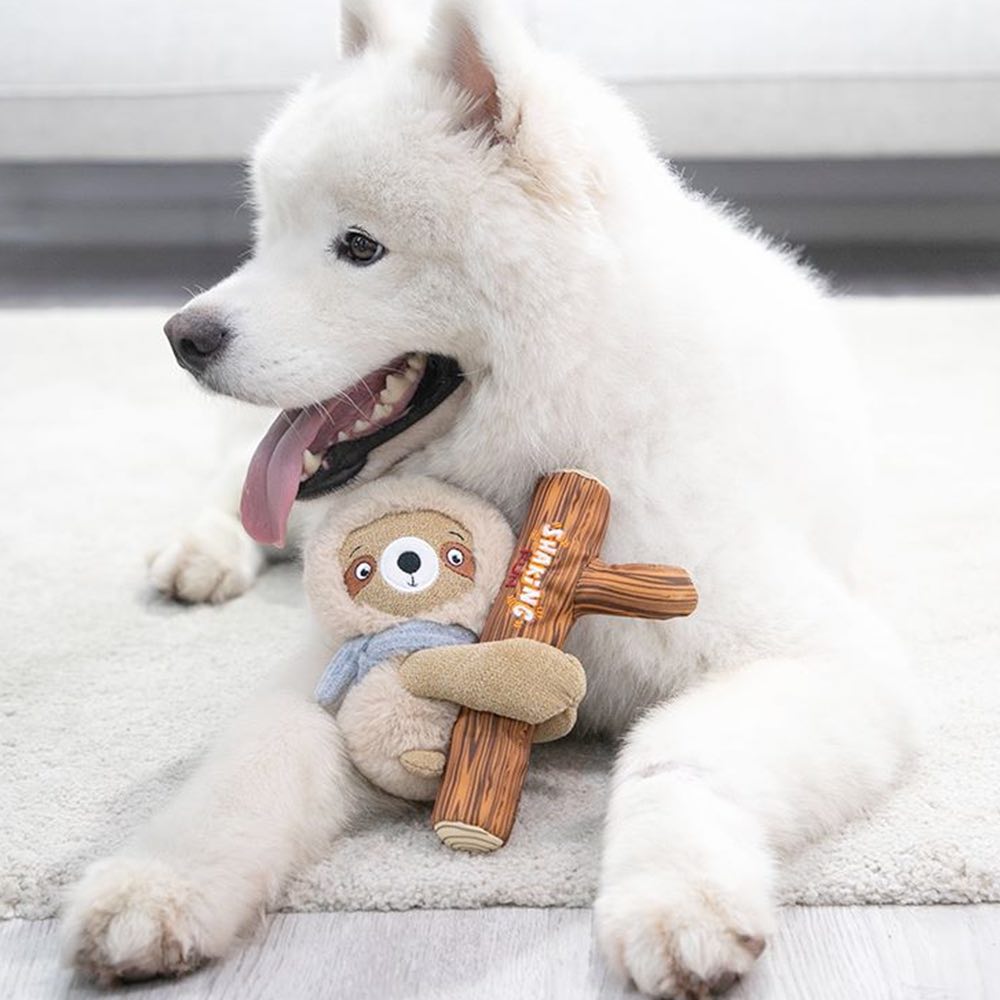GiGwi Shaking Fun 2-In-1 Plush Dog Toy (Sloth)