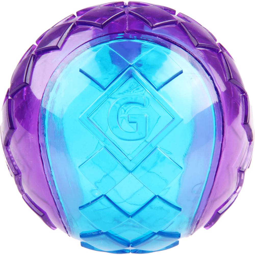 GiGwi Squeaky Ball Dog Toy (Purple/Blue)