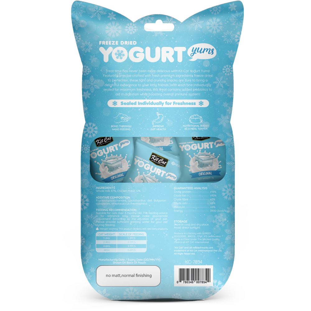 4 FOR $14: Kit Cat Yogurt Yums Original Grain-Free Freeze-Dried Cat Treats 10pc